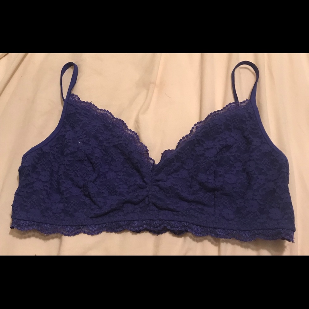 Blue lace bralette